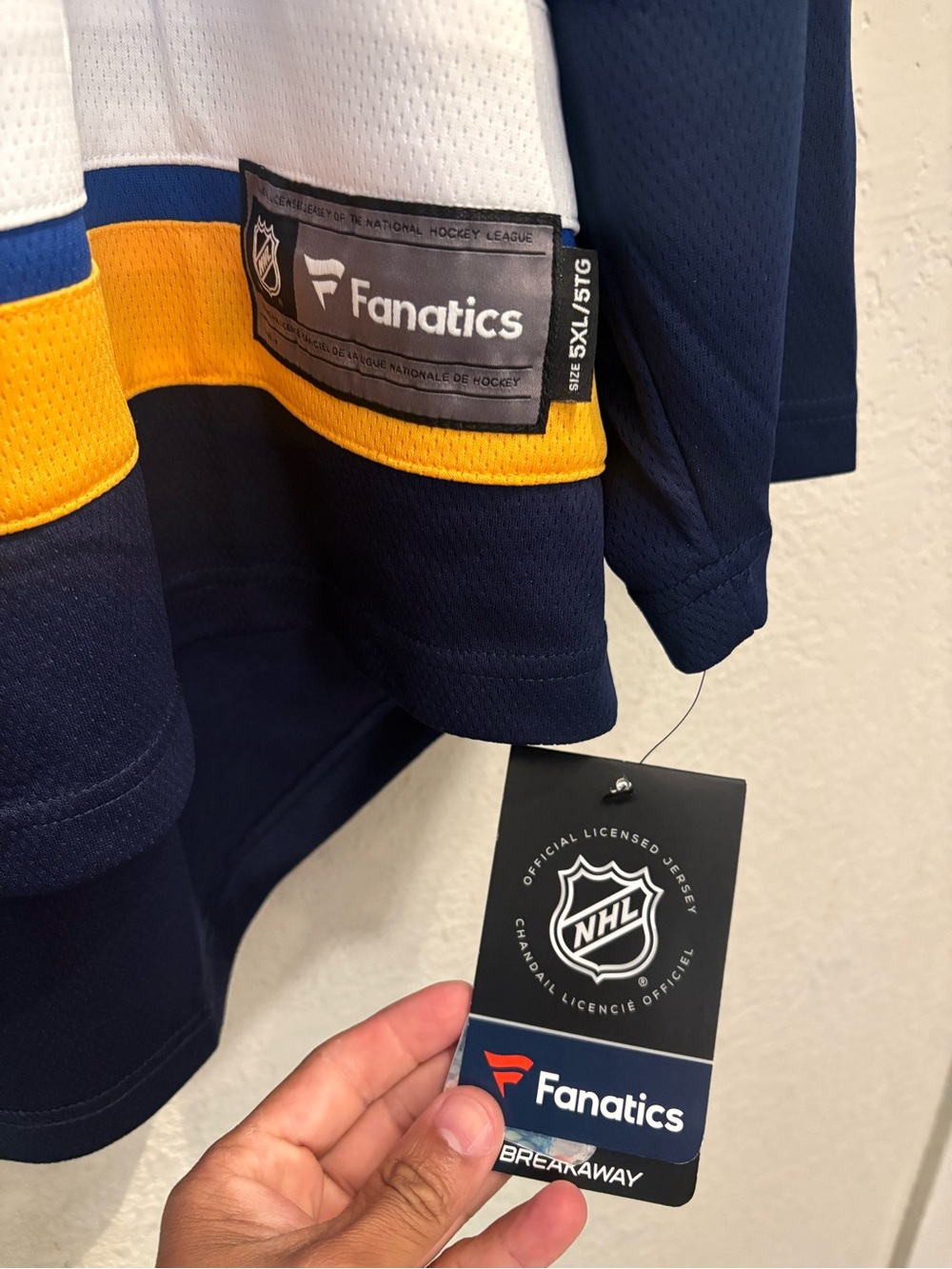 Fanatics St. Louis Blues Royal Blue and Navy Hockey Jersey 5XL - Picture 2 of 6
